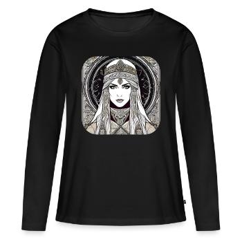 Femme fantastique mystique - T-shirt manches longues Premium bio Femme - noir - Devant - Julia (174cm)