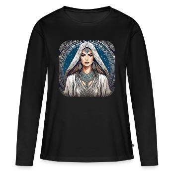 Femme fantastique mystique - T-shirt manches longues Premium bio Femme - noir - Devant - Julia (174cm)