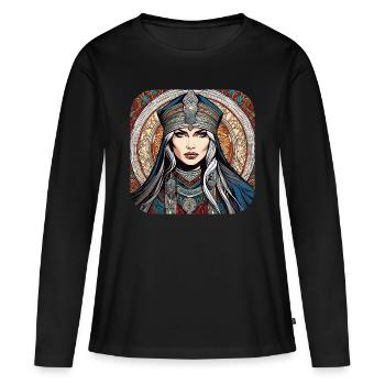 Mystical Fantasy Woman - Women's Premium Organic Long Sleeve Shirt - black - Front - Julia (174cm)