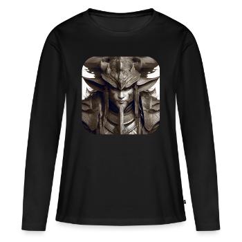 Proud Fantasy Knight - Women's Premium Organic Long Sleeve Shirt - black - Front - Julia (174cm)