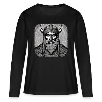 Proud Viking Warrior Germanic - Women's Premium Organic Long Sleeve Shirt - black - Front - Julia (174cm)