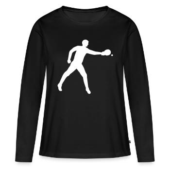 Table tennis players - Women's Premium Organic Long Sleeve Shirt - black - Front - Julia (174cm)