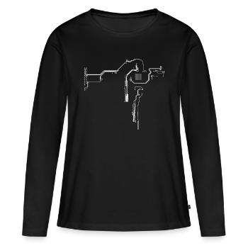 Circuit électronique - T-shirt manches longues Premium bio Femme - noir - Devant - Julia (174cm)