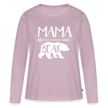 Mama Bear - Frauen Premium Bio Langarmshirt - Altrosa - Vorne - Julia (174cm)