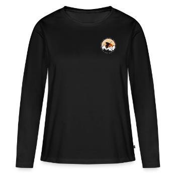 Freeride Ski Freestyle Logo du skieur Abréviation du pays - T-shirt manches longues Premium bio Femme - noir - Devant - Julia (174cm)