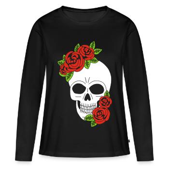 Renaissance - T-shirt manches longues Premium bio Femme - noir - Devant - Julia (174cm)