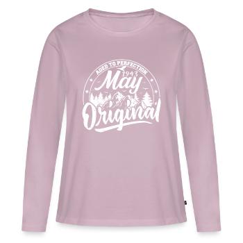 Mai 1943 Geburtstag Mai 1943 Geschenk Mai 1943 Mai - Frauen Premium Bio Langarmshirt - Altrosa - Vorne - Julia (174cm)