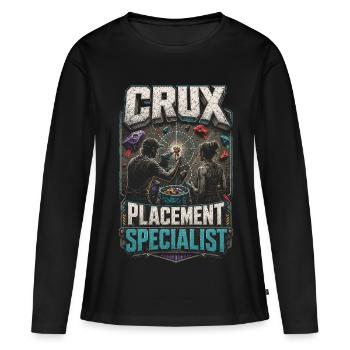 Traceur de tracé Construction de traceurs de routes - T-shirt manches longues Premium bio Femme - noir - Devant - Julia (174cm)