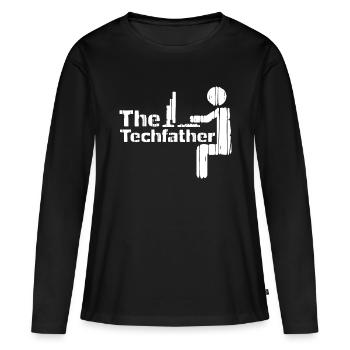 Computer science dad - Women's Premium Organic Long Sleeve Shirt - black - Front - Julia (174cm)