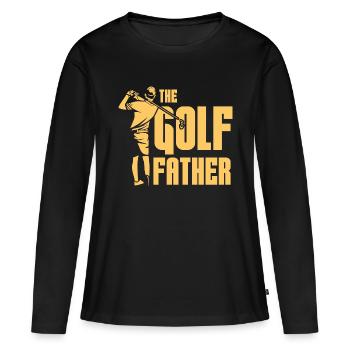 The Golf Father - T-shirt manches longues Premium bio Femme - noir - Devant - Julia (174cm)