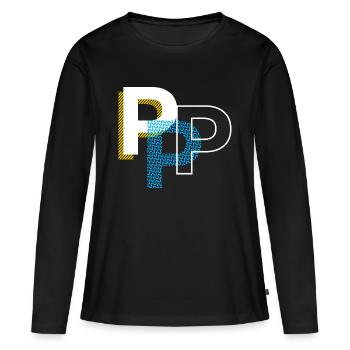 Initial letter P - Women's Premium Organic Long Sleeve Shirt - black - Front - Julia (174cm)