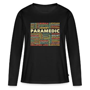 Rettungssanitäter - Frauen Premium Bio Langarmshirt - Schwarz - Vorne - Julia (174cm)