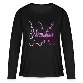 Schnapstour Party Urlaub Mallorca Damen Frauen - Frauen Premium Bio Langarmshirt - Schwarz - Vorne - Julia (174cm)
