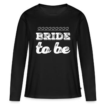 future mariée - T-shirt manches longues Premium bio Femme - noir - Devant - Julia (174cm)
