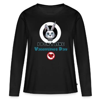 Mauvais lapin - T-shirt manches longues Premium bio Femme - noir - Devant - Julia (174cm)
