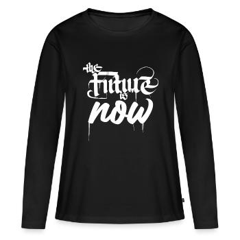 The Futur is Now - Ecology - Ecology - Women's Premium Organic Long Sleeve Shirt - black - Front - Julia (174cm)