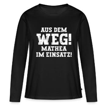 Mathea Lustiger Spruch Vorname Name Mathea - Frauen Premium Bio Langarmshirt - Schwarz - Vorne - Julia (174cm)