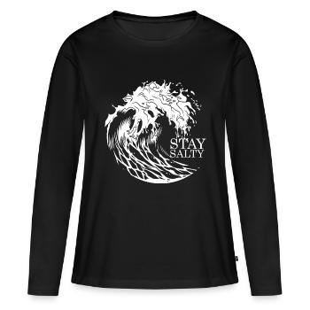 Planche de surf Surfer Sports nautiques - T-shirt manches longues Premium bio Femme - noir - Devant - Julia (174cm)