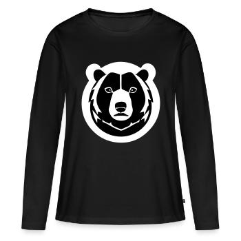 Un ours fort et duveteux dans une traque comique - T-shirt manches longues Premium bio Femme - noir - Devant - Julia (174cm)