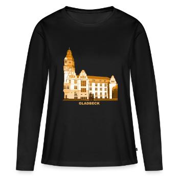 Gladbeck Town Hall Ruhr Area North Rhine-Westphalia - Women's Premium Organic Long Sleeve Shirt - black - Front - Julia (174cm)