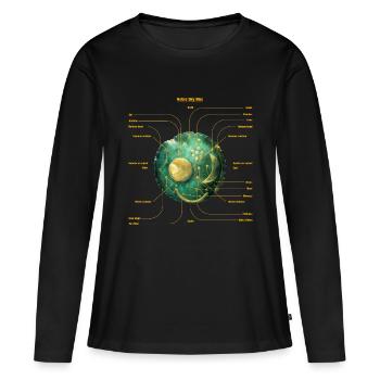 Disque céleste - T-shirt manches longues Premium bio Femme - noir - Devant - Julia (174cm)