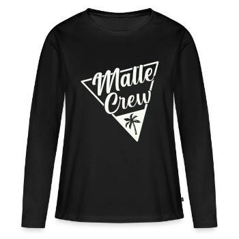 Malle Crew Mallorca - T-shirt manches longues Premium bio Femme - noir - Devant - Julia (174cm)