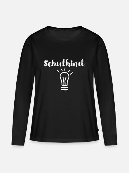 Schulkind Leuchte - Frauen Premium Bio Langarmshirt - Schwarz