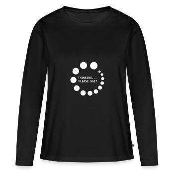 Computer Nerd Geek Computer Gamer - Cadeau PC - T-shirt manches longues Premium bio Femme - noir - Devant - Julia (174cm)