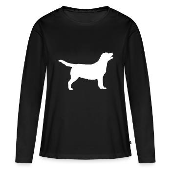 Labrador - Frauen Premium Bio Langarmshirt - Schwarz - Vorne - Julia (174cm)