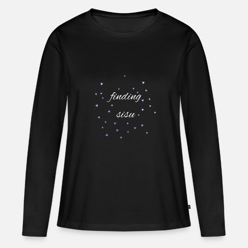 Finding Sisu - Frauen Premium Bio Langarmshirt - Schwarz