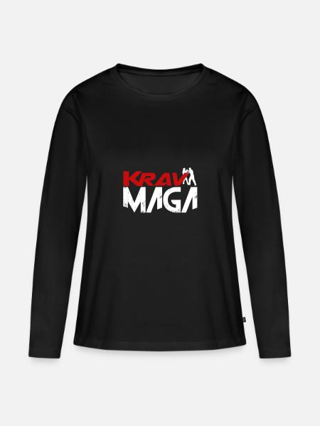 Krav Maga - Frauen Premium Bio Langarmshirt - Schwarz