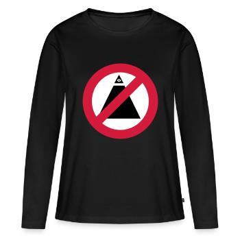 No-Illuminati - T-shirt manches longues Premium bio Femme - noir - Devant - Julia (174cm)