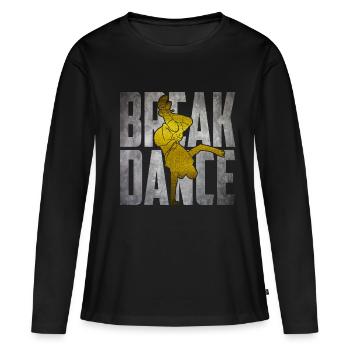 break dance - T-shirt manches longues Premium bio Femme - noir - Devant - Julia (174cm)