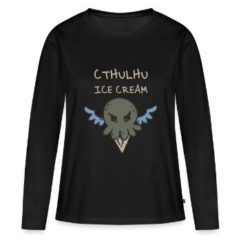 Cthulhu Eiskrem - Frauen Premium Bio Langarmshirt - Schwarz - Vorne - Julia (174cm)