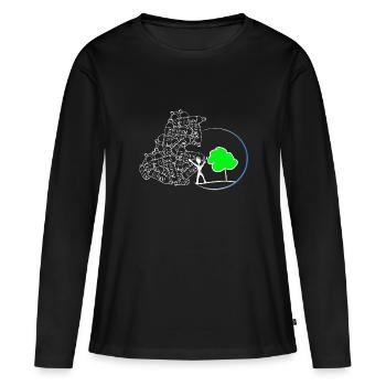 Umweltschutz Naturschutz - Frauen Premium Bio Langarmshirt - Schwarz - Vorne - Julia (174cm)