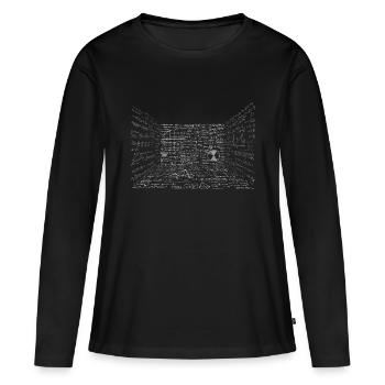 mathématiques - T-shirt manches longues Premium bio Femme - noir - Devant - Julia (174cm)
