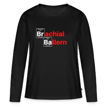 Brachial Ballern - Frauen Premium Bio Langarmshirt - Schwarz - Vorne - Julia (174cm)