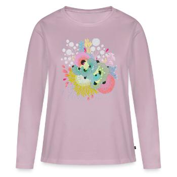 Underwater World - Women's Premium Organic Long Sleeve Shirt - dusky pink - Front - Julia (174cm)