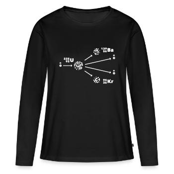 Physicien nucléaire de fission nucléaire - T-shirt manches longues Premium bio Femme - noir - Devant - Julia (174cm)