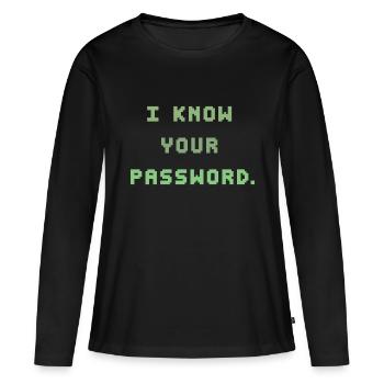 Virus Hacker - T-shirt manches longues Premium bio Femme - noir - Devant - Julia (174cm)