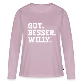 Gut Besser Willy Lustiger Spruch Name Willy - Frauen Premium Bio Langarmshirt - Altrosa - Vorne - Julia (174cm)