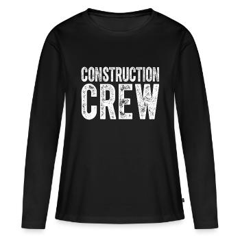 Ouvrier de construction de l’équipe de construction - T-shirt manches longues Premium bio Femme - noir - Devant - Julia (174cm)