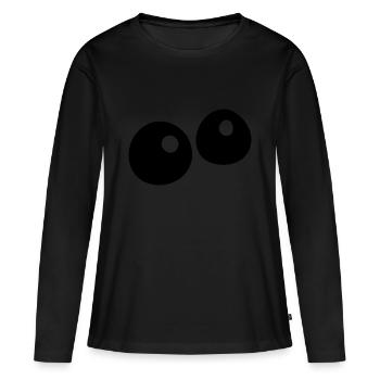 monstre - T-shirt manches longues Premium bio Femme - noir - Devant - Julia (174cm)