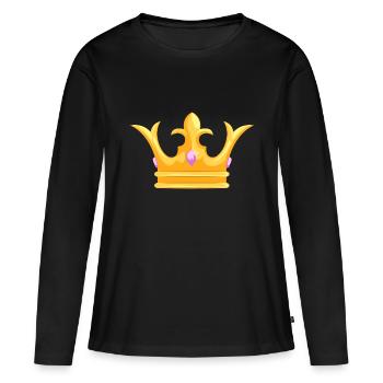 Couronne - Couronne - T-shirt manches longues Premium bio Femme - noir - Devant - Julia (174cm)
