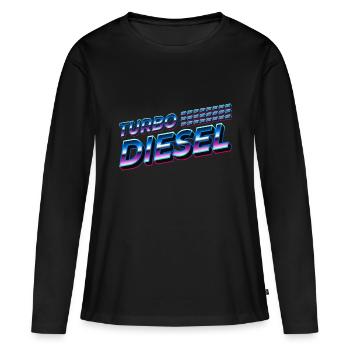 Turbo Diesel - T-shirt manches longues Premium bio Femme - noir - Devant - Julia (174cm)