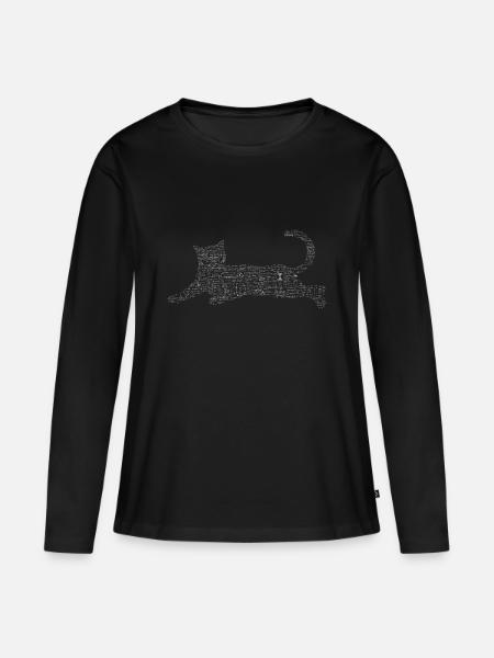 Formel Schrödingers Katze - Frauen Premium Bio Langarmshirt - Schwarz