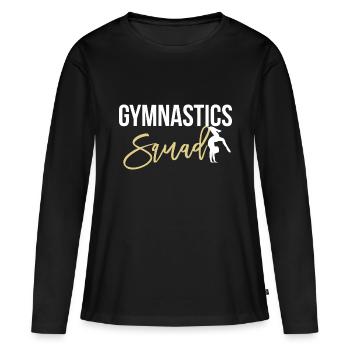 Turnen Turnster Turnster Handstand Gift - Vrouwen Premium Bio shirt met lange mouwen - zwart - Voor - Julia (174cm)