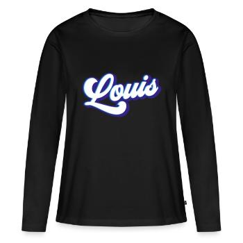 Louis Couleurs changeantes - T-shirt manches longues Premium bio Femme - noir - Devant - Julia (174cm)
