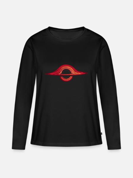 Schwarzes Loch Physik - Frauen Premium Bio Langarmshirt - Schwarz