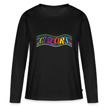 Colors - Frauen Premium Bio Langarmshirt - Schwarz - Vorne - Julia (174cm)
